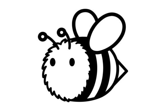 Download Cartoon Bee Flying with Fuzzy Body and B - Cartoon bee Collection