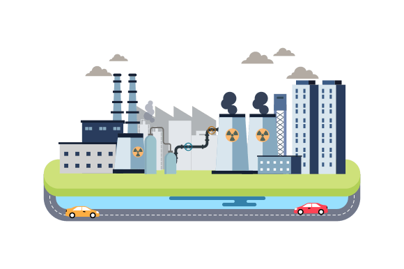 Download Urban Landscape with Factory - Premium Resources