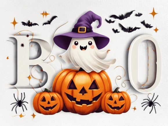 Download Halloween Boo Ghost Pumpkin Witch PNG - Premium Resources