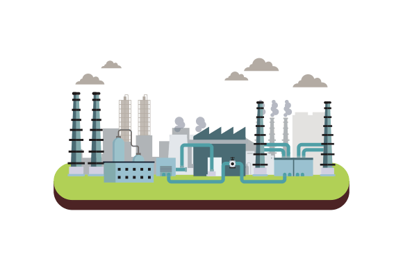 Download Urban Landscape with Factory - Premium Resources