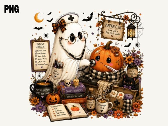 Download Spooky Season Ghost Pumpkin PNG, Witch - Premium Resources